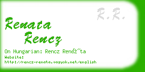 renata rencz business card